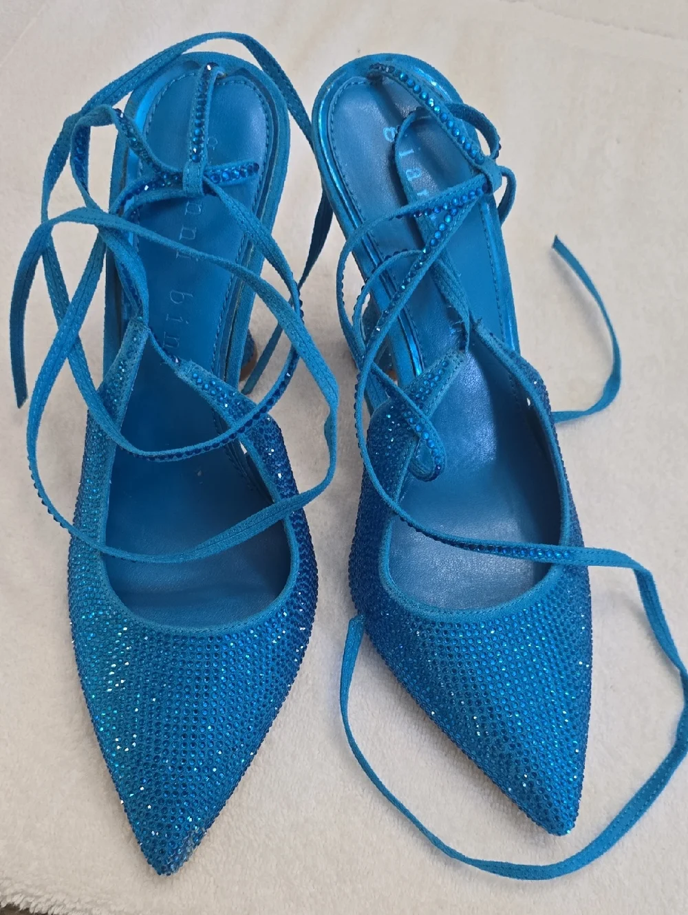 NWT Gianni Bini Rhinestone Heels - **FLAWS** - Picture 1 of 10